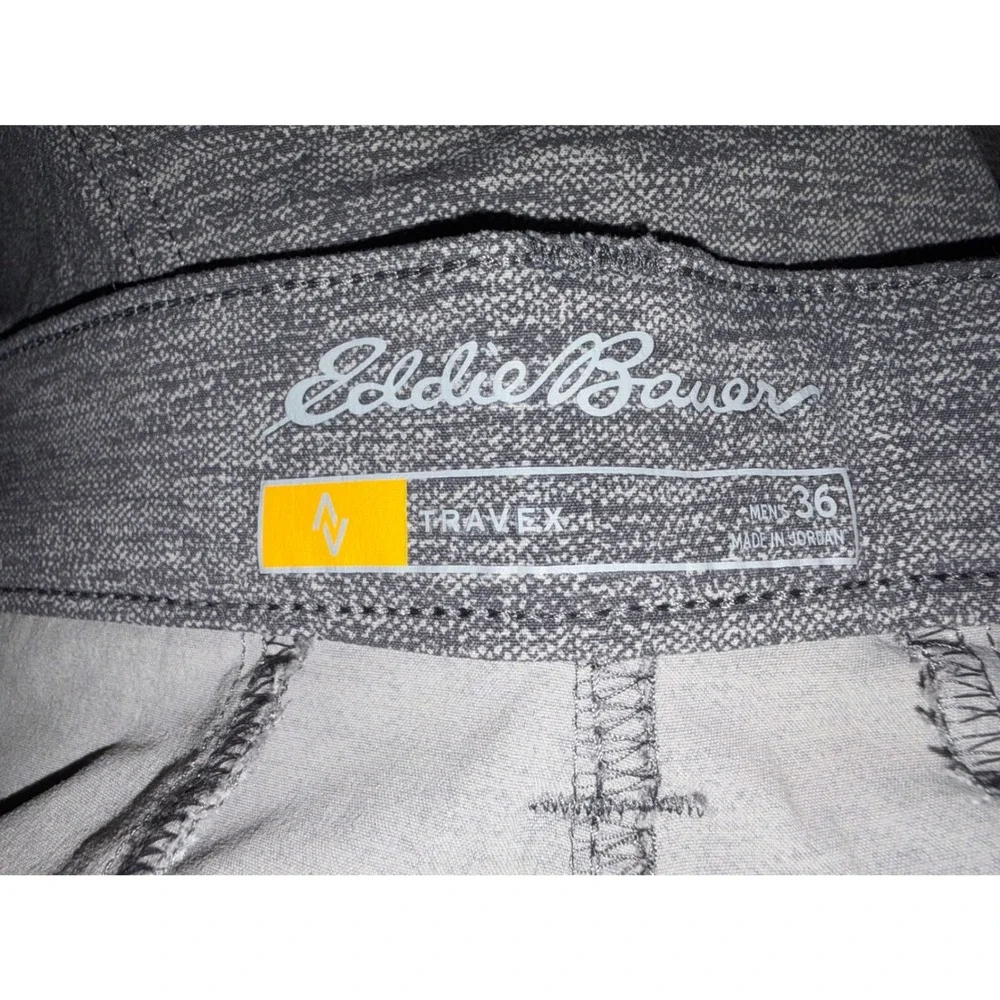 Eddie Bauer Travex Mens Gray Heather Performance Shorts Size 36 Stretch T49-46